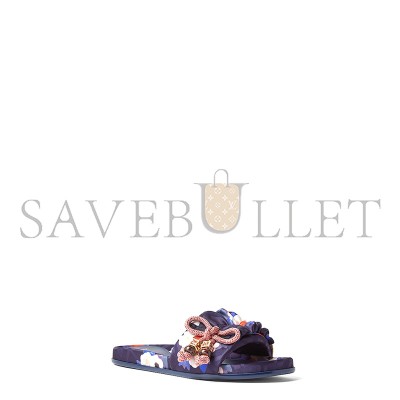 FENDI FEEL MULTICOLOUR FF JACQUARD SATIN SLIDES 8X8142AWL6F1WBP